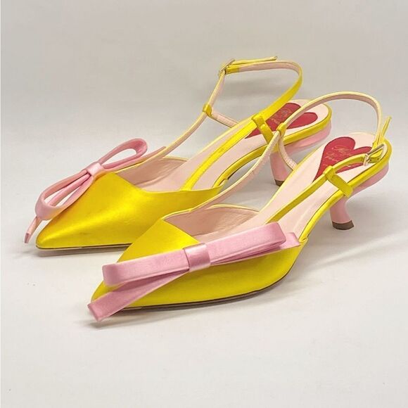 Roger Vivier 55mm Virgule Bow satin pumps size 36.5 - Picture 6 of 15